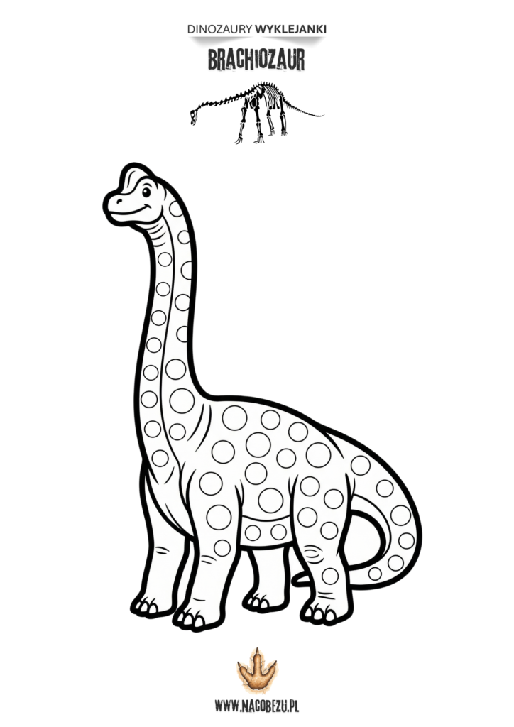 wyklejanki dinozaury do druku