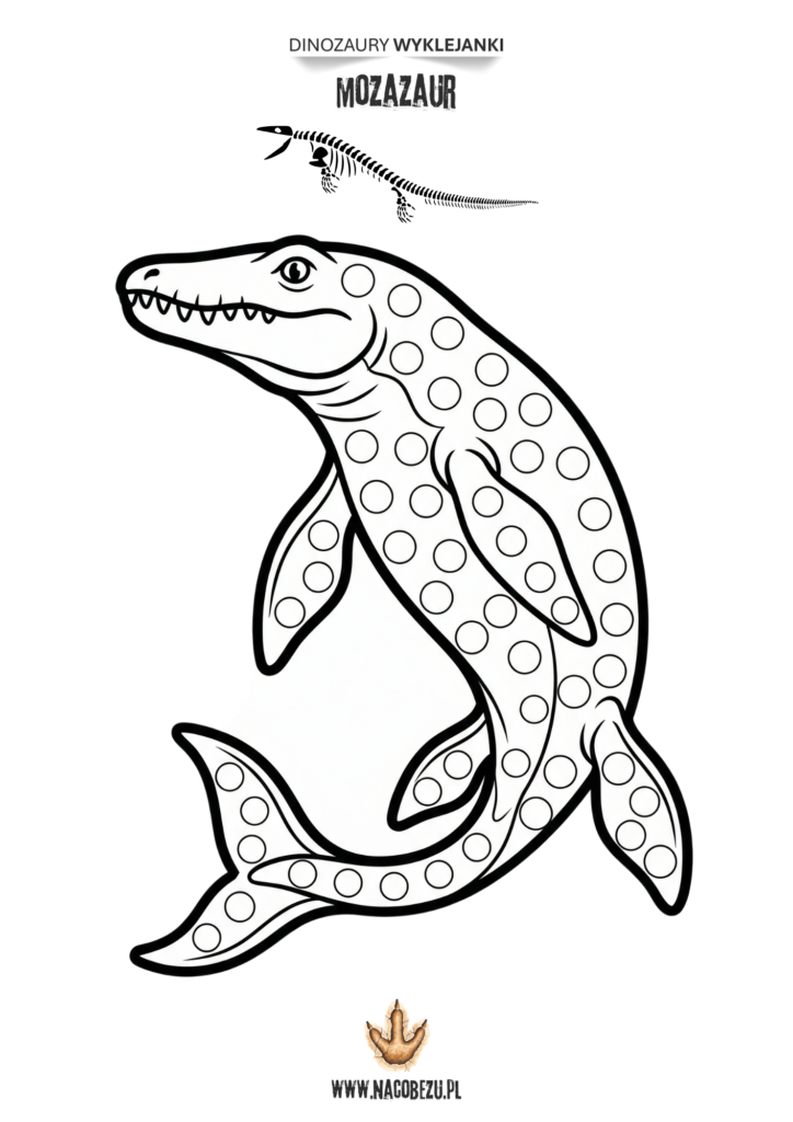 wyklejanki dinozaury do druku