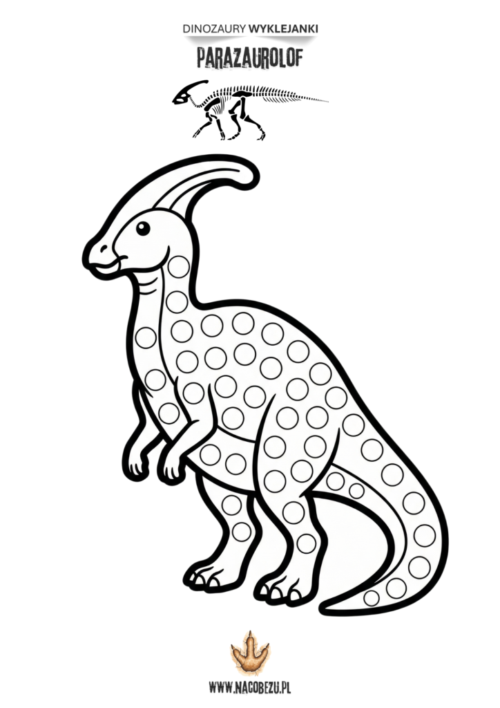 wyklejanki dinozaury do druku