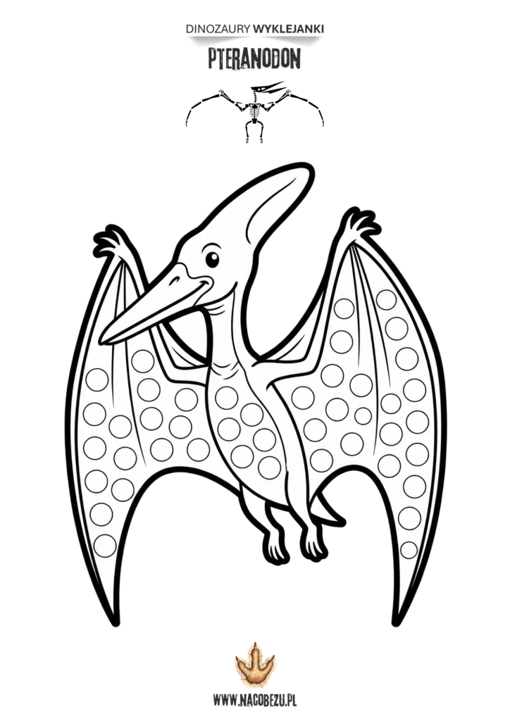 wyklejanki dinozaury do druku