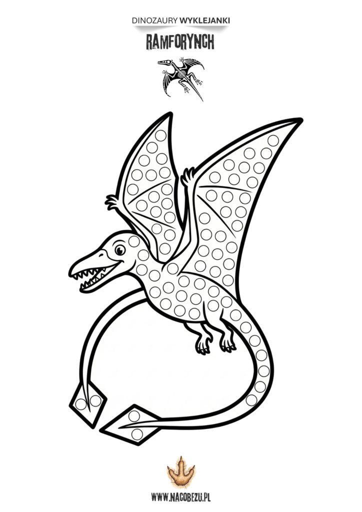 wyklejanki dinozaury do druku