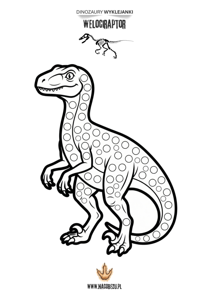 wyklejanki dinozaury do druku