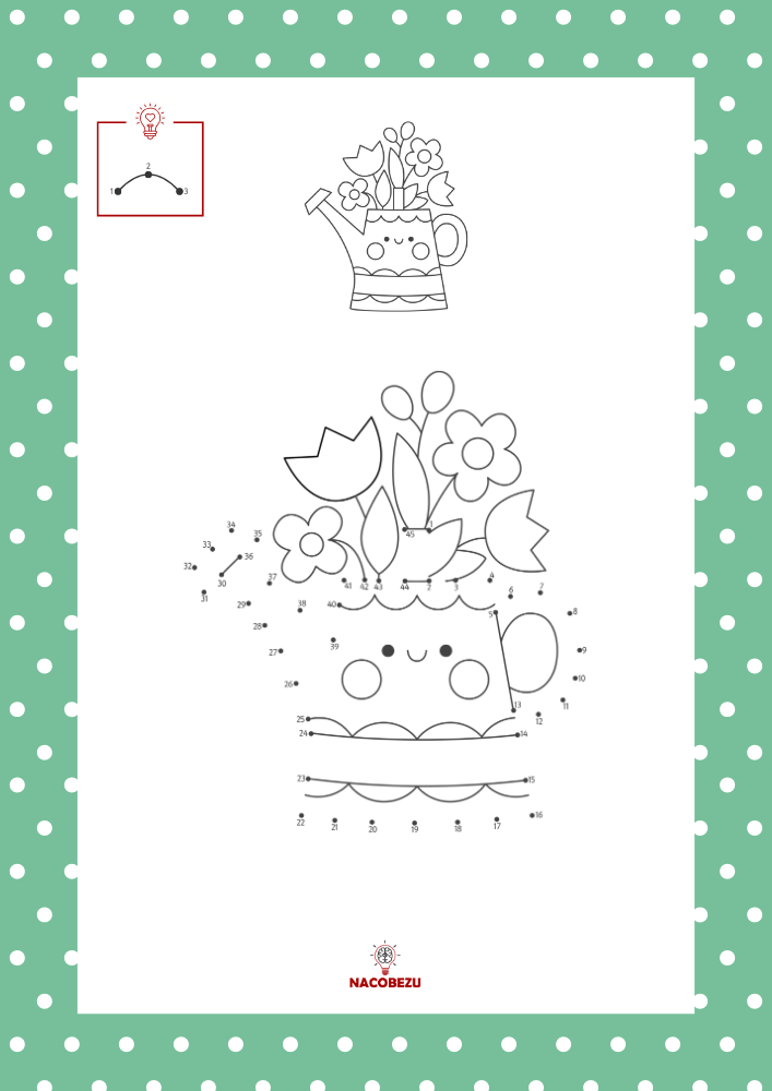 wiosna połącz kropki do druku