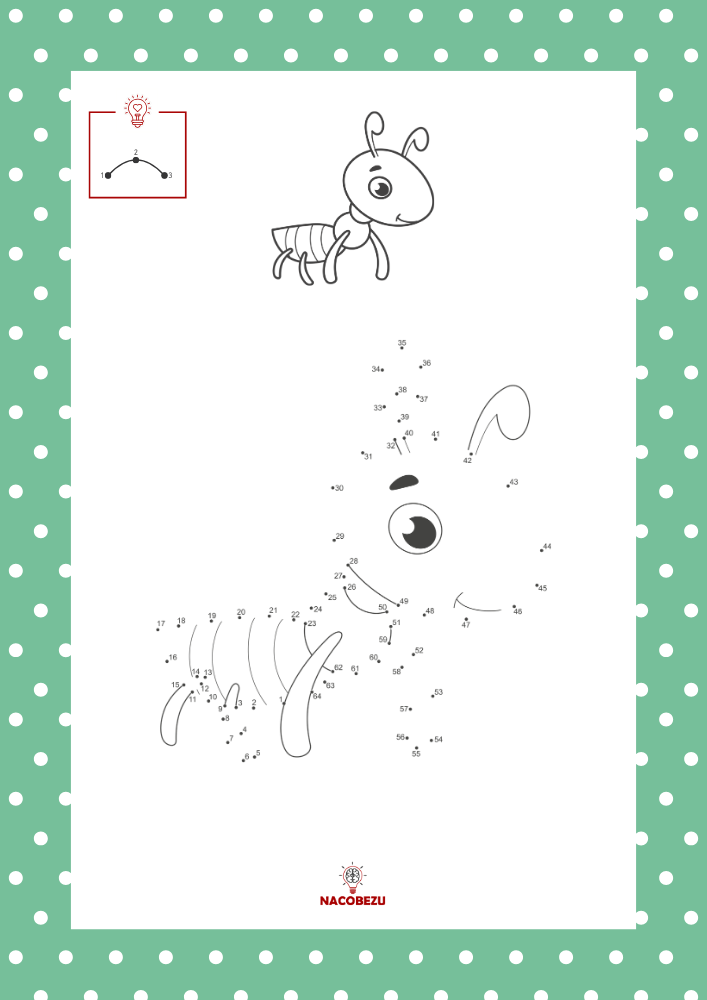 wiosna połącz kropki do druku