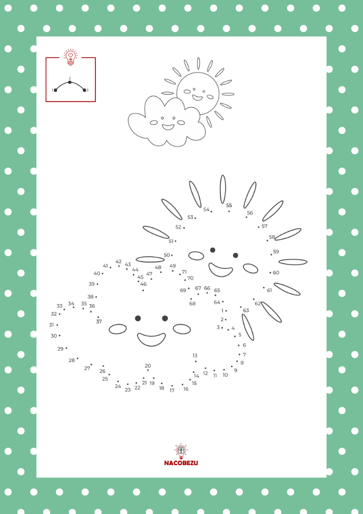 wiosna połącz kropki do druku