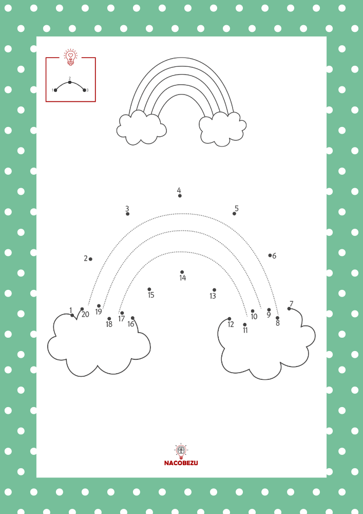 wiosna połącz kropki do druku