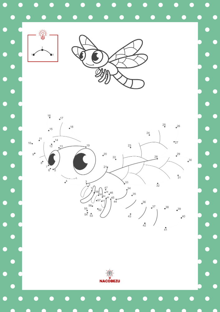 wiosna połącz kropki do druku