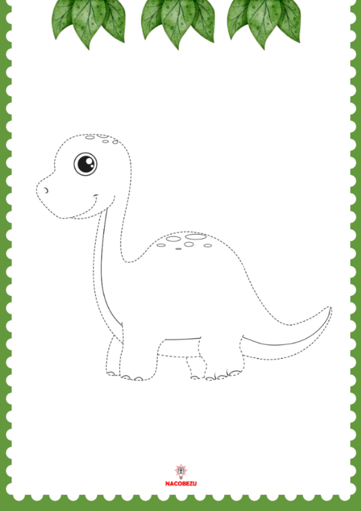 dinozaury rysowanie po śladzie