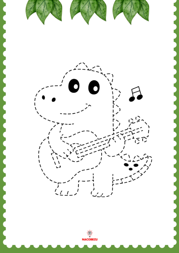 dinozaury rysowanie po śladzie