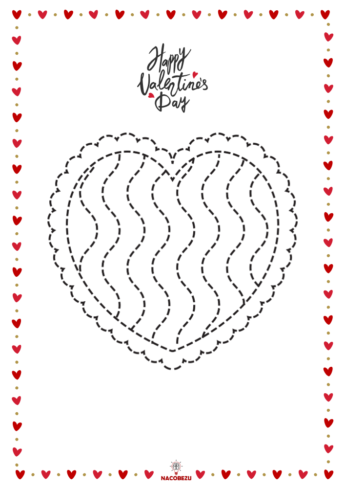 rysuj po śladzie Walentynkowe obrazki