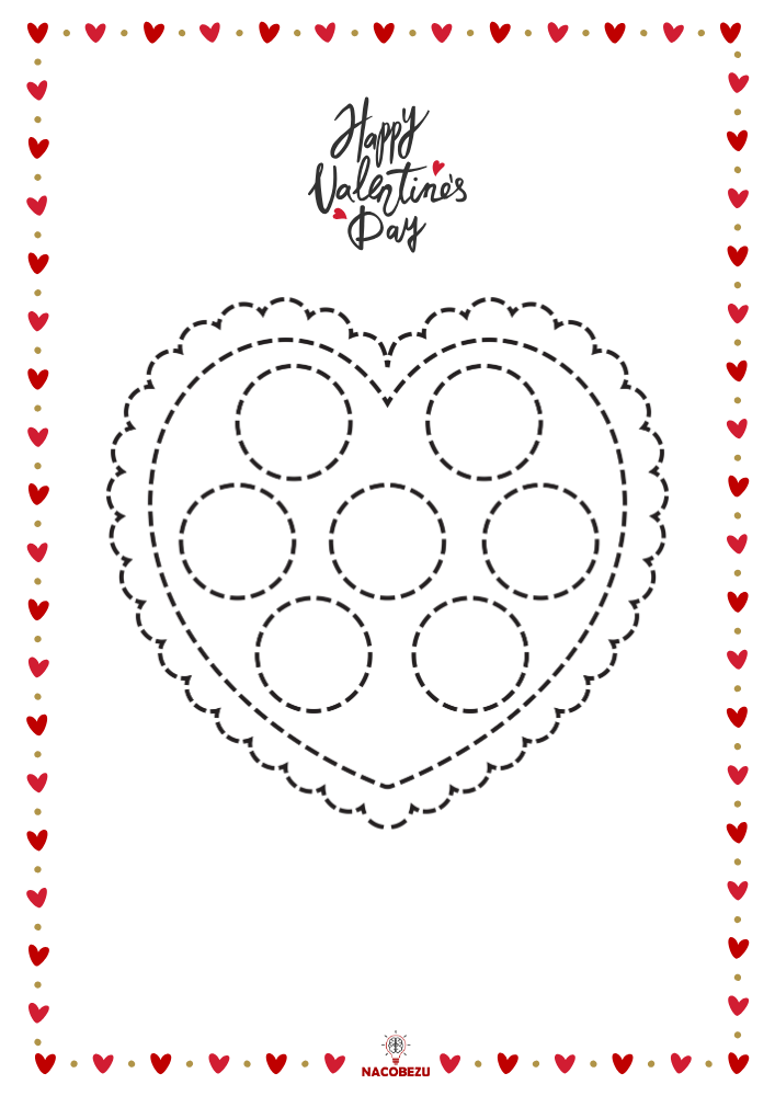 rysuj po śladzie Walentynkowe obrazki