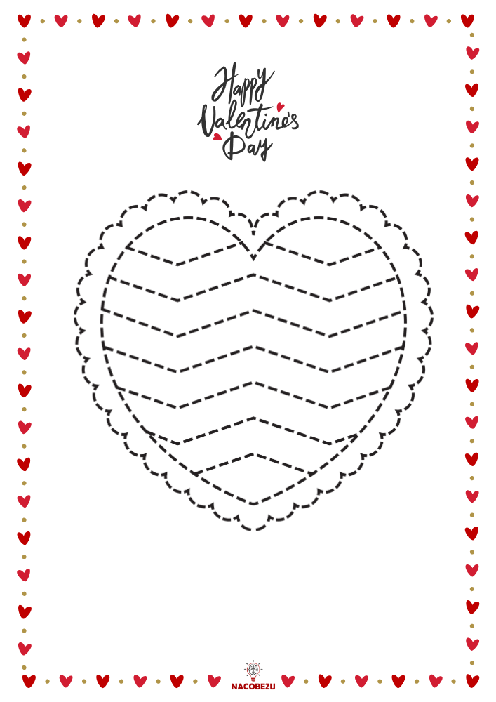 rysuj po śladzie Walentynkowe obrazki