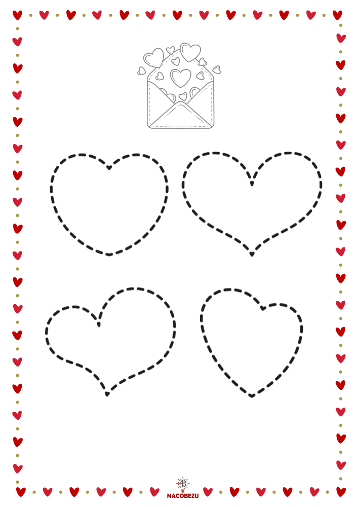 rysuj po śladzie Walentynkowe obrazki