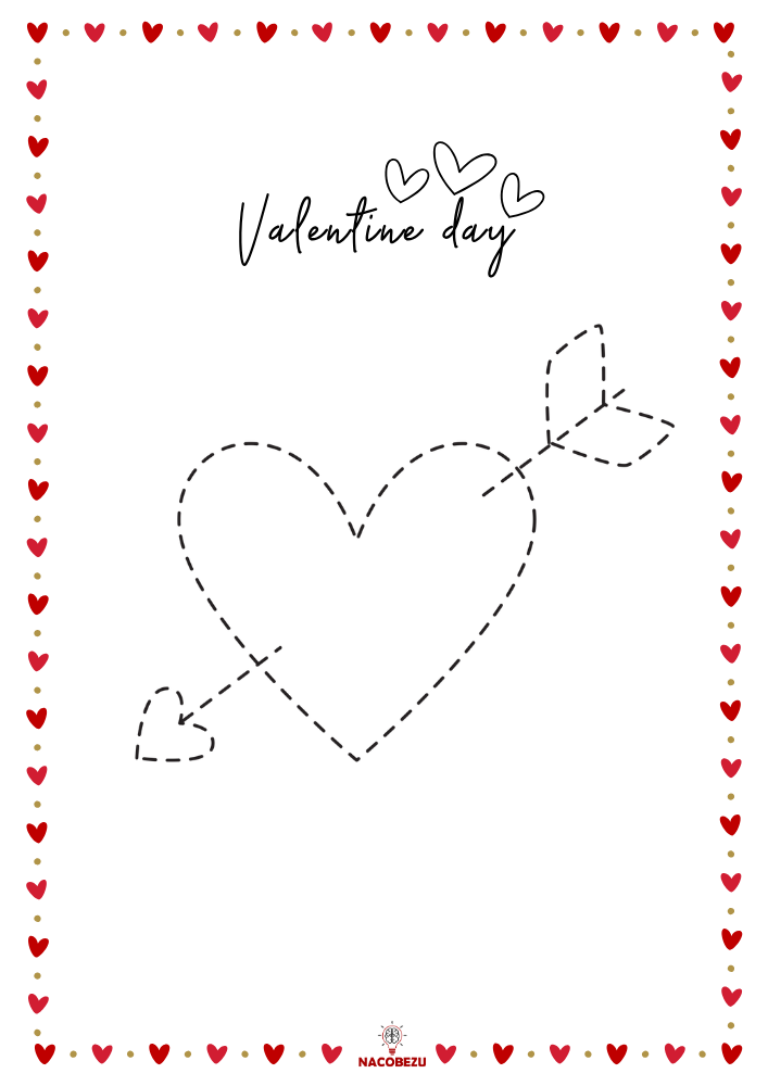 rysuj po śladzie Walentynkowe obrazki