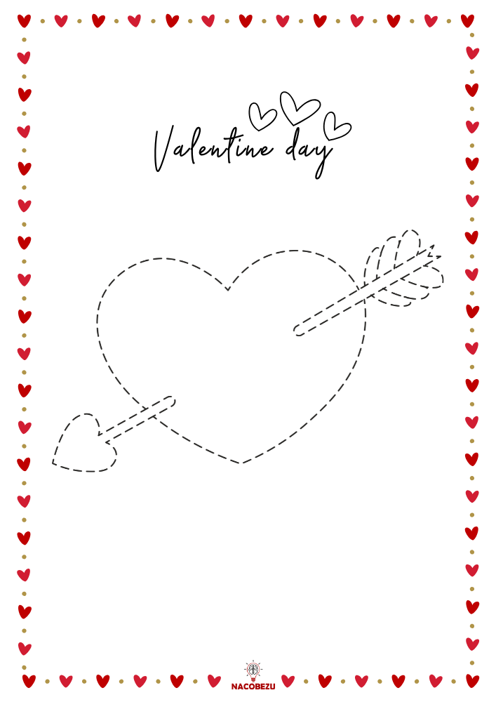 rysuj po śladzie Walentynkowe obrazki