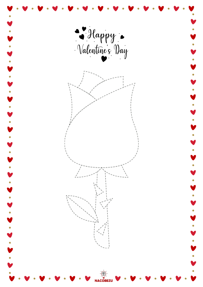 rysuj po śladzie Walentynkowe obrazki