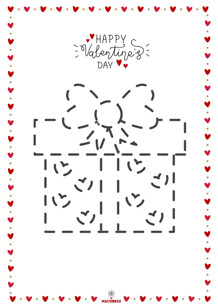 rysuj po śladzie Walentynkowe obrazki