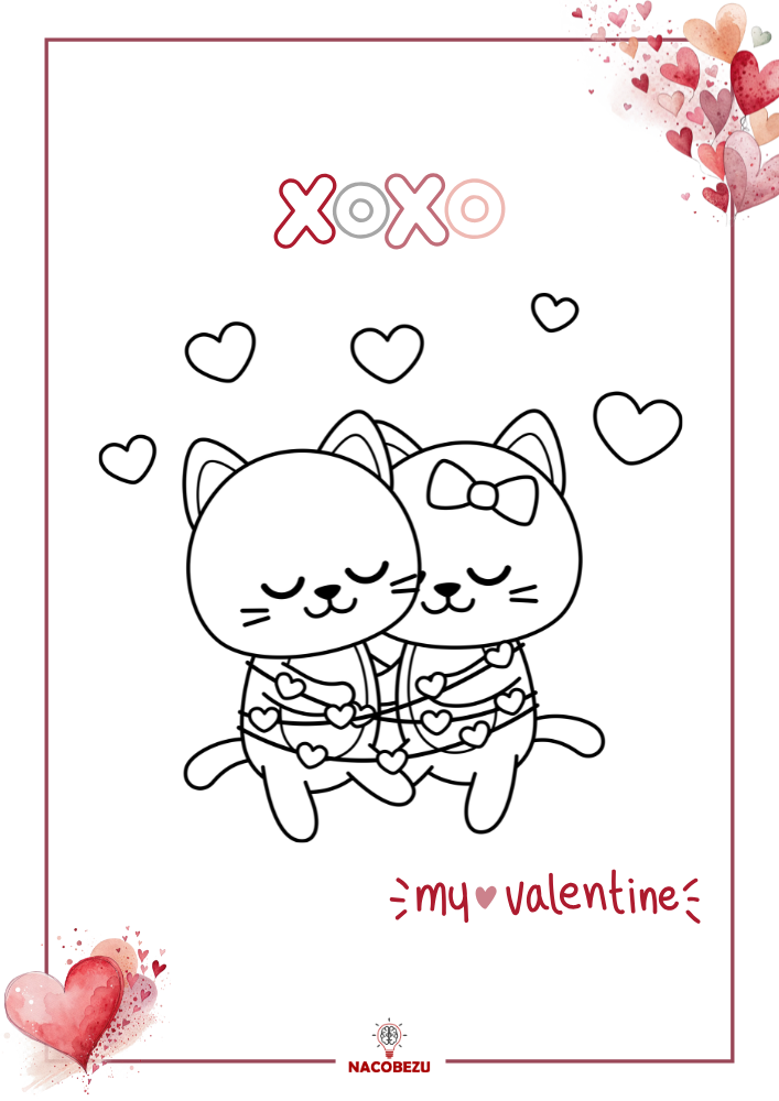 kolorowanki na Walentynki