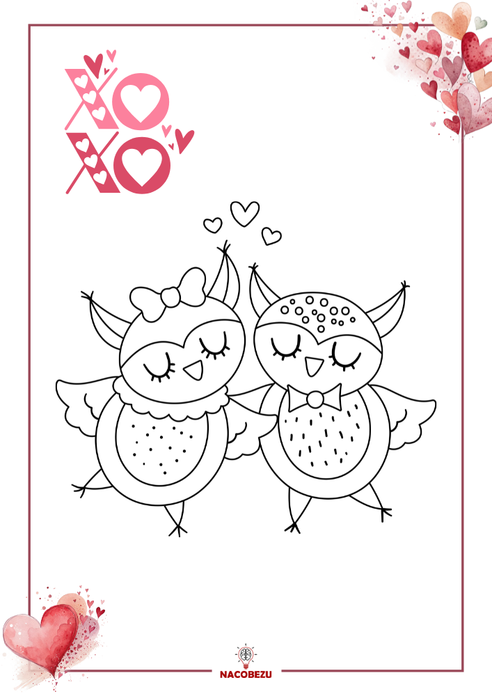 kolorowanki na Walentynki