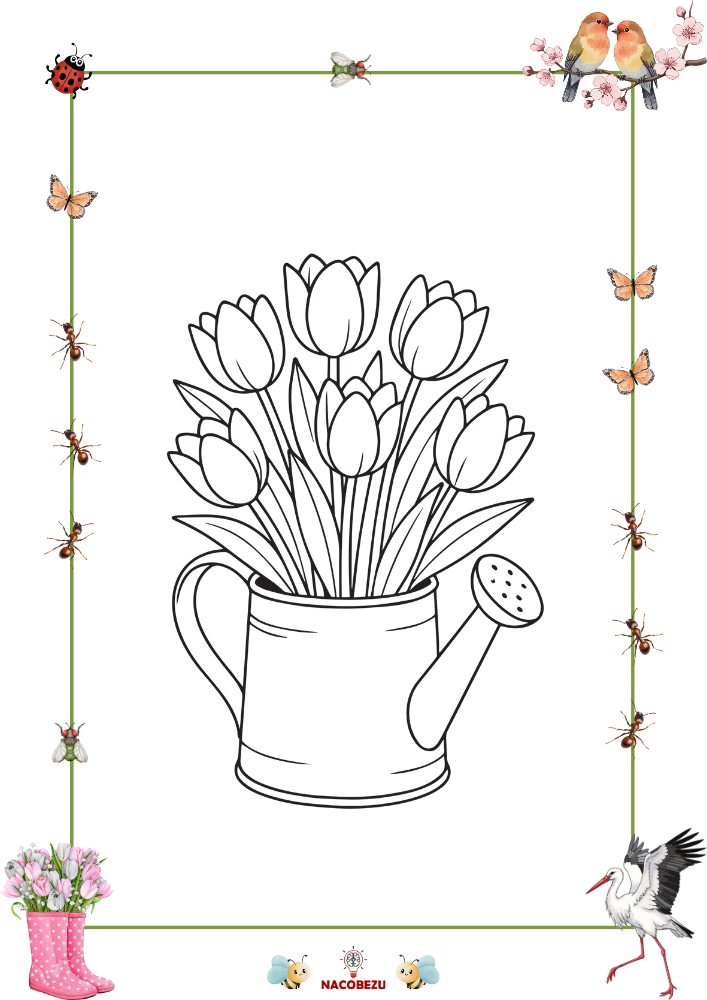 wiosenne kolorowanki do druku