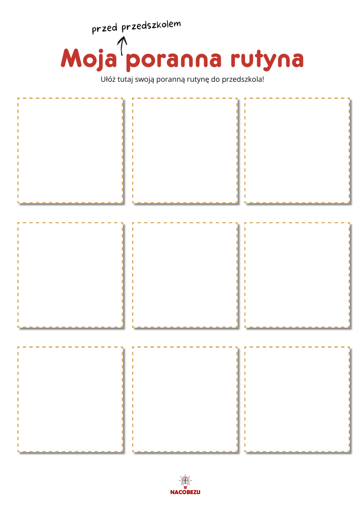 Karty rutyny dnia dla dzieci
