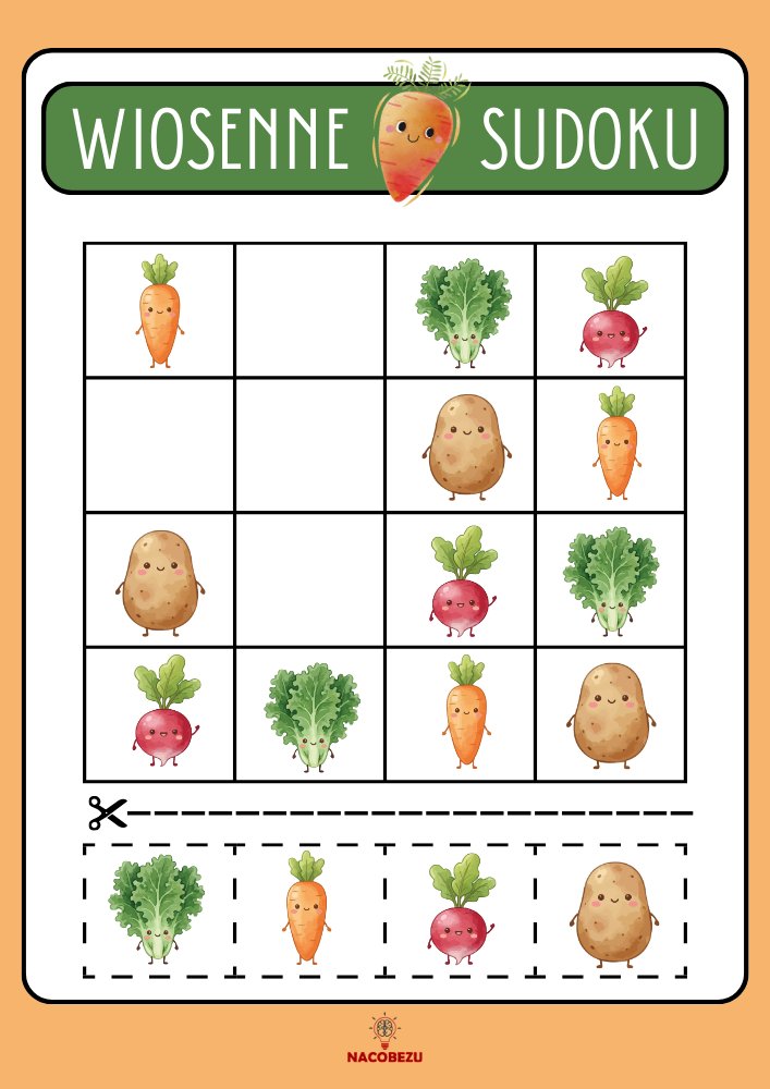 wiosenne sudoku dla dzieci