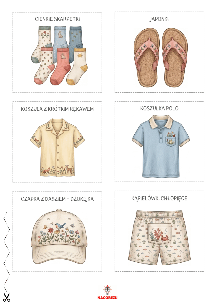 Ubieranki do wycinania i przyklejania