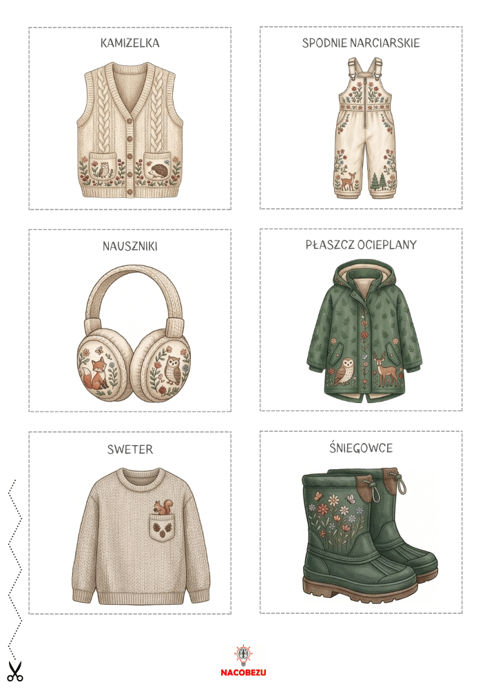 Ubieranki do wycinania i przyklejania