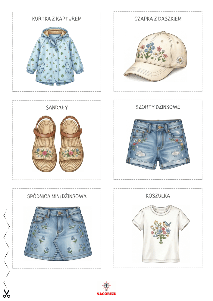 Ubieranki do wycinania i przyklejania