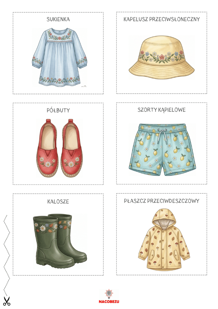 Ubieranki do wycinania i przyklejania