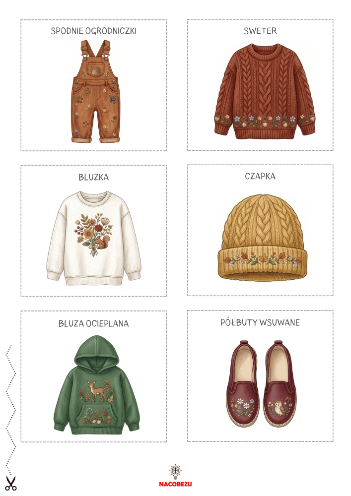 Ubieranki do wycinania i przyklejania