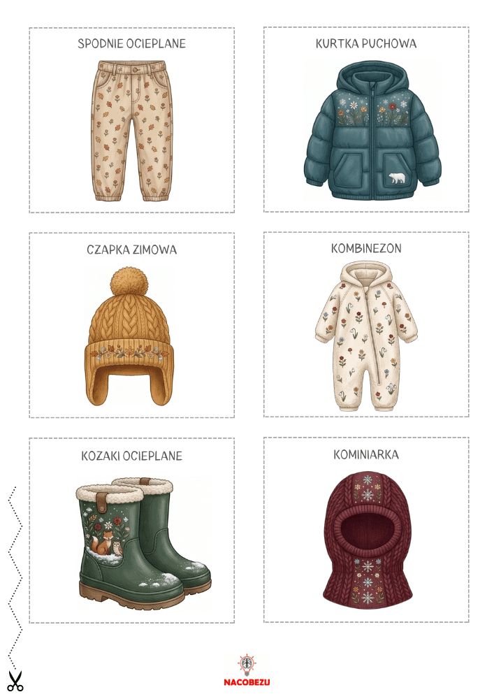 Ubieranki do wycinania i przyklejania