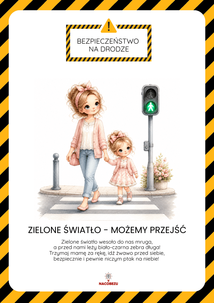 bezpieczeństwo na drodze karty dla przedszkolaków