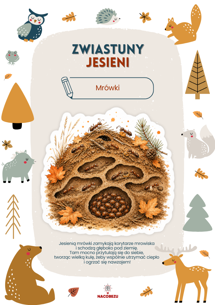 zwiastuny jesieni karty edukacyjne