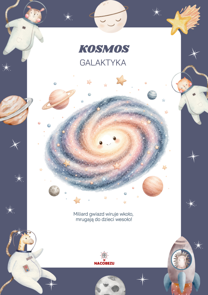 materiały o kosmosie do druku dla dzieci