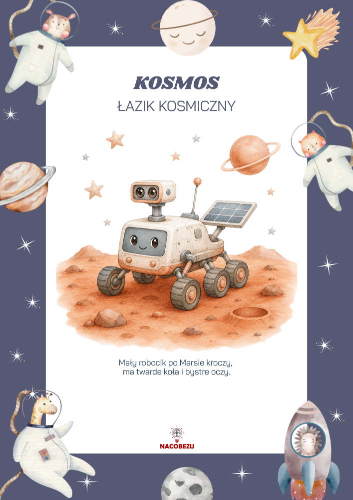 materiały o kosmosie do druku dla dzieci