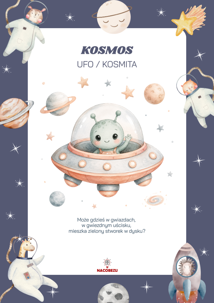 materiały o kosmosie do druku dla dzieci