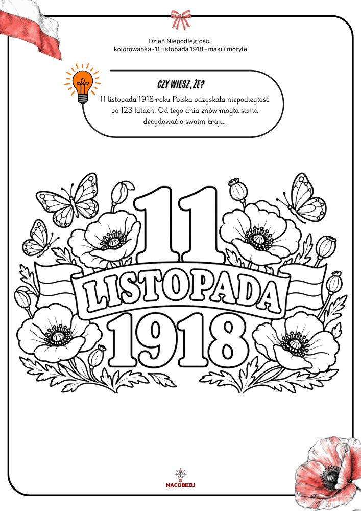 Kolorowanki symbole narodowe Polski