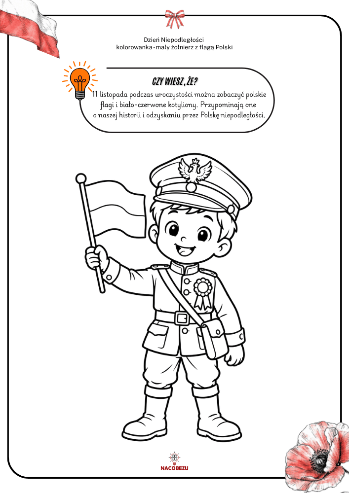 Kolorowanki symbole narodowe Polski