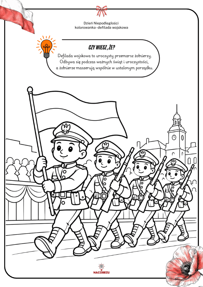 Kolorowanki symbole narodowe Polski