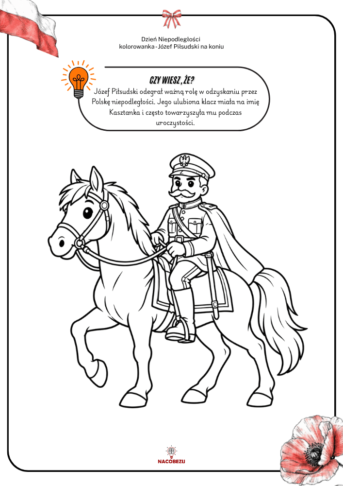 Kolorowanki symbole narodowe Polski