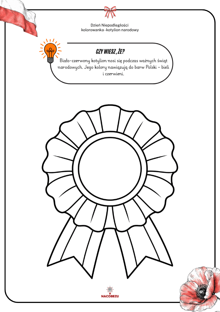 Kolorowanki symbole narodowe Polski