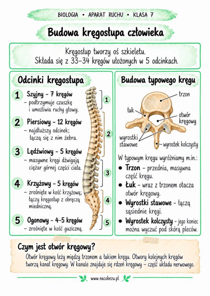 Biologia klasa 7 – aparat ruchu
